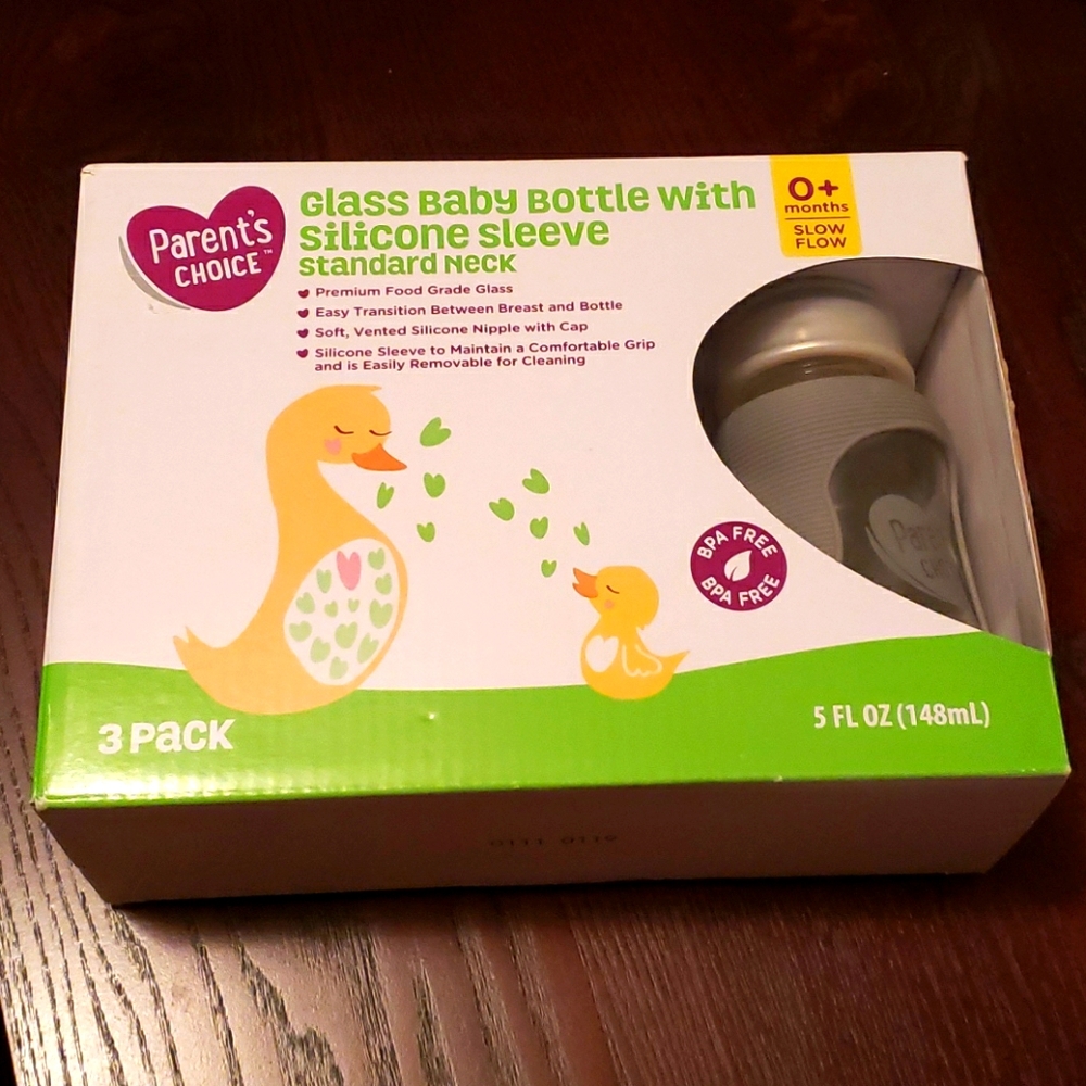 Parent's Choice Glass Baby Bottle Silicone Sleeve